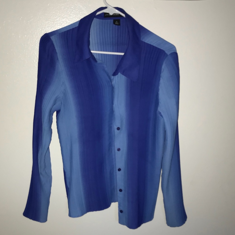 Blue button down shirt